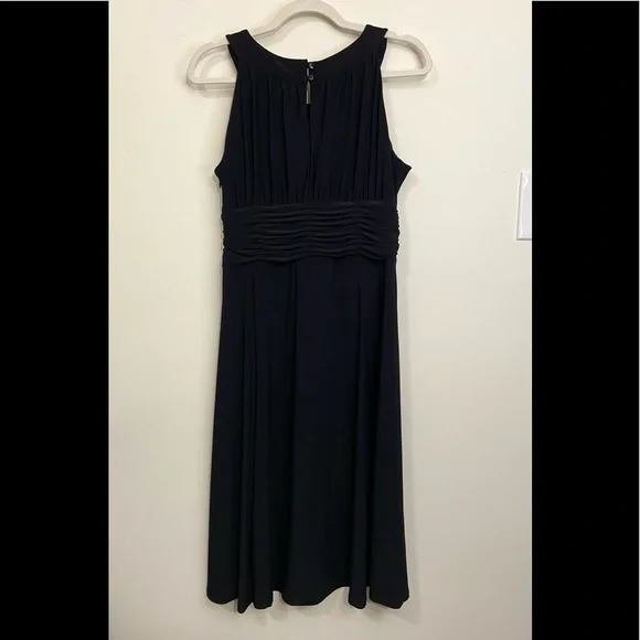 Dressbarn Collection Women's Size 10 Black Dress Jewleled Neckline Sleeveless - Picture 10 of 13